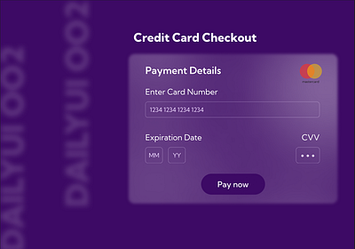 Credit Card Checkout Page branding graphic design ui