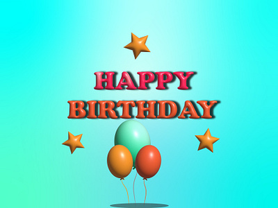 Happy Birthday -3D design graphic design typography vector