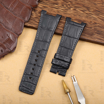 Handmade Black Leather watch strap fit for IWC Ingenieur drwatchstrap