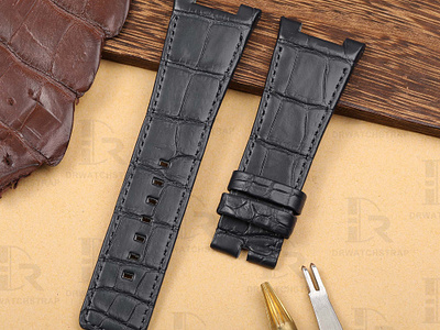 Handmade Black Leather watch strap fit for IWC Ingenieur drwatchstrap