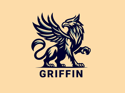 Griffin Logo For Sale animal branding classic company emblem griffin logo gryphon heraldic logo logo for sale luxury professional respectable royal ui ux vector wings