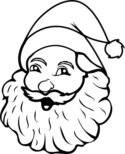 Santa Face Clipart | Santa Claus Face