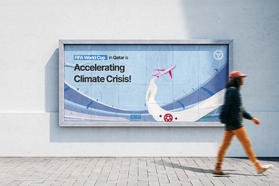 Qatar Fifa World Cup climate crisis banner design for WheelCoin banner banner design brand design branding climate crisis design fifa flight football graphic design illustration minimal post post design poster poster design qatar qatar fifa world cup vector web3