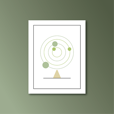 Tree-Collection-1-1 circle green illustration line minimal modern modern art print shape tree vector