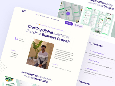 Personal Portfolio Landing Page Design branding design ui ux website design