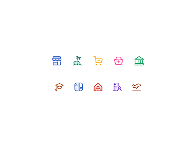 App Category Icons branding clean colours design graphic design icon icons illustration interface ui vector