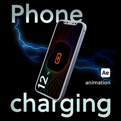 Phone Charging Animation after effects animation graphic design illustration mobile mobile animation mockup motion phone charging ui