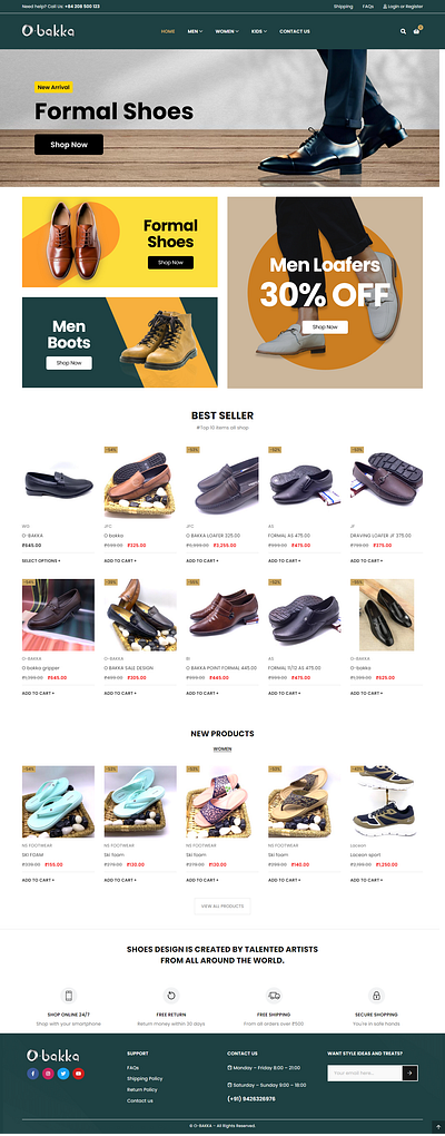 O-BAKKA - Buy Shoes for Men, Women & Kids online in India branding graphic design ui