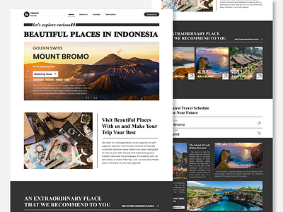 Travel News 3d animation backpaker branding graphic design holiday indonesia landing page logo motion graphics news travel ui ux web website