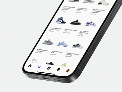 Wantd app menu android app icons interface ios menu minimalism mobile product shop ui uiux ux
