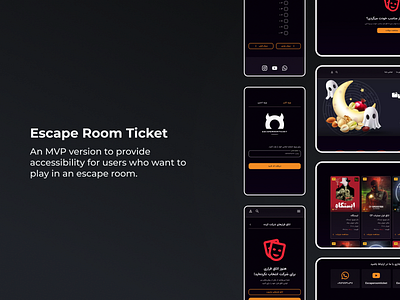 Escape Room Ticket escape room mvp product design responsive ui uiux ux web design