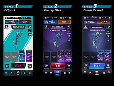 TTB Planned Revamp android archery design esports game home screen ios main menu mobile games ui ux