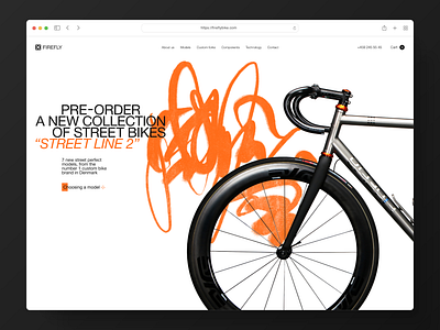 Firefly-bike shop bicycle bike bikeshop e commerce graffiti landing logo minimalism shop street ui ux webdesign