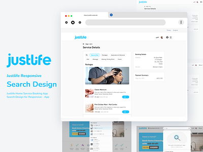 Justlife Search Design animation design search design ui ux web design