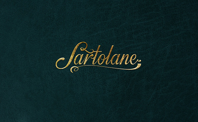Sartolane Logotype branding chrome custom design elegant fashion filip gold golden komorowski leather logodesign logotipo logotype script silver typography vector wear