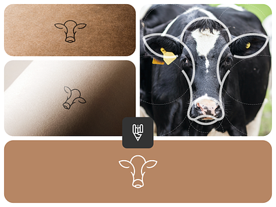 Cow Logo Design #cow app branding cow design flat golden ratio graphic design grid logo icon illustration line art logo ui vector