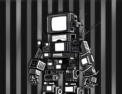 Glitch Robot #1 Sketch cyberpunk droid glitchmaestro glitchrobot procreate robot robotics sci fi sketch web3