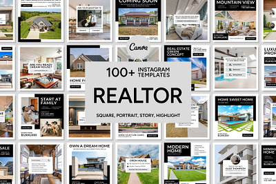 Realtor White Template 3d animation apartment branding canva bundle canva pack design graphic design home house illustration instagram bundle instagram pack logo property real estate realtor ui ux vector