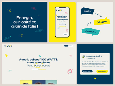 Collectif 100 Watts ui webdesign