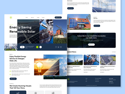 Solar Energy☀️ Website UI Design🎨 green energy