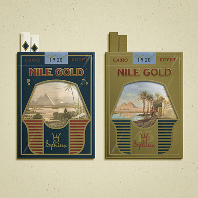 Nile Gold antique artifact cairo cigarettes collector egypt ephemera gold label matchbox nile old packaging poster retro sphinx stamp t shirt texture vintage