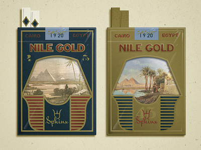 Nile Gold antique artifact cairo cigarettes collector egypt ephemera gold label matchbox nile old packaging poster retro sphinx stamp t shirt texture vintage