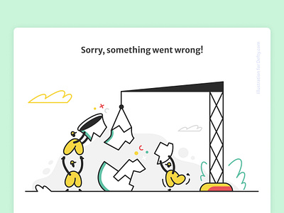 Something went wrong! character design design illustration product ui vector webdesign