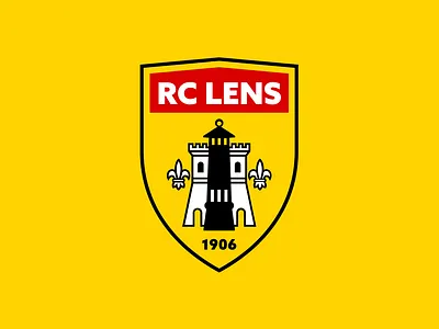 RC Lens Football Logo Rebrand brand branding design football france futbol graphic design lens ligue 1 logo design racing club de lens rc lens rebrand rebranding redesign soccer