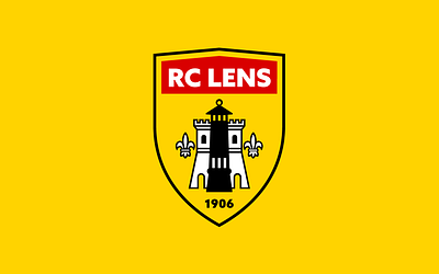 RC Lens Football Logo Rebrand brand branding design football france futbol graphic design lens ligue 1 logo design racing club de lens rc lens rebrand rebranding redesign soccer