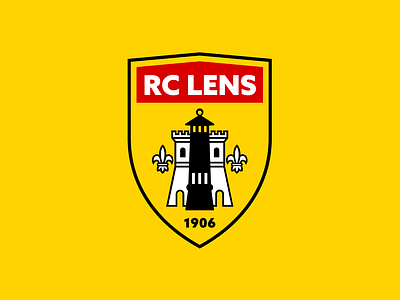 RC Lens Football Logo Rebrand brand branding design football france futbol graphic design lens ligue 1 logo design racing club de lens rc lens rebrand rebranding redesign soccer