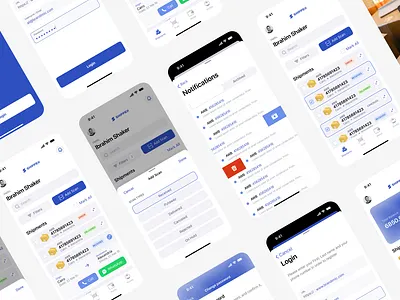 Shippex: Shipments Management App box courier mobile modern shipment shipping ui ux