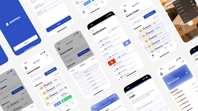 Shippex: Shipments Management App box courier mobile modern shipment shipping ui ux