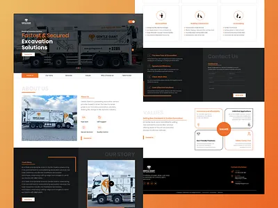 Gentle Giant Landing Page animation branding graphic design logo ui