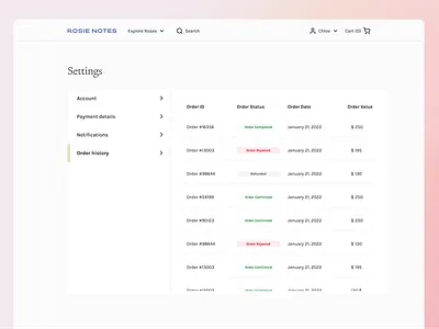 Order history ecommerce marketplace marketplace design ui ui design ux design web web design web ui