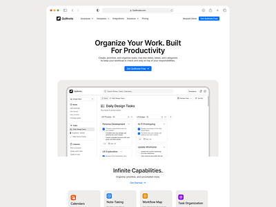 Quillnote - Hero Section app cards components design design system figma hero home page landing page light minimalist modal page section ui ui design ui kit web design website widget