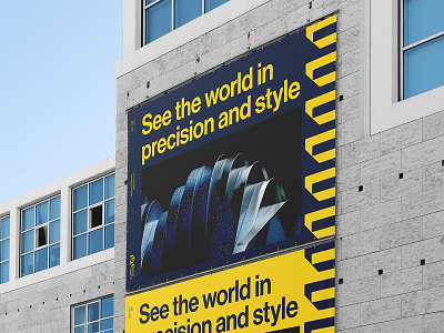 Nexa Optics Branding billboard branding building city billboard corporate design download identity logo mockup mockups psd template typography wall