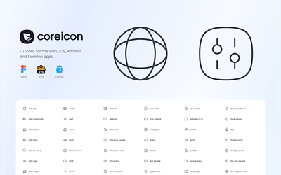 Redesign coreicon.dev coreicon e commerce figma icons logo product design product development svg ui ui icons ukraine ux web