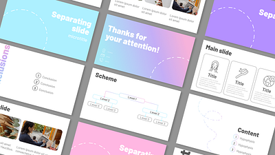 Pastel rgb presentation template figma graphic design pastel presentation presentation template rgb slides template