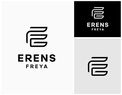 Letter EF Initials Monogram Logo For "Erens Freya" branding design elegant graphic design initial initials letter letter e letter f lettering letters logo logo design logos logotipo logotype luxury minimalist monogram simple