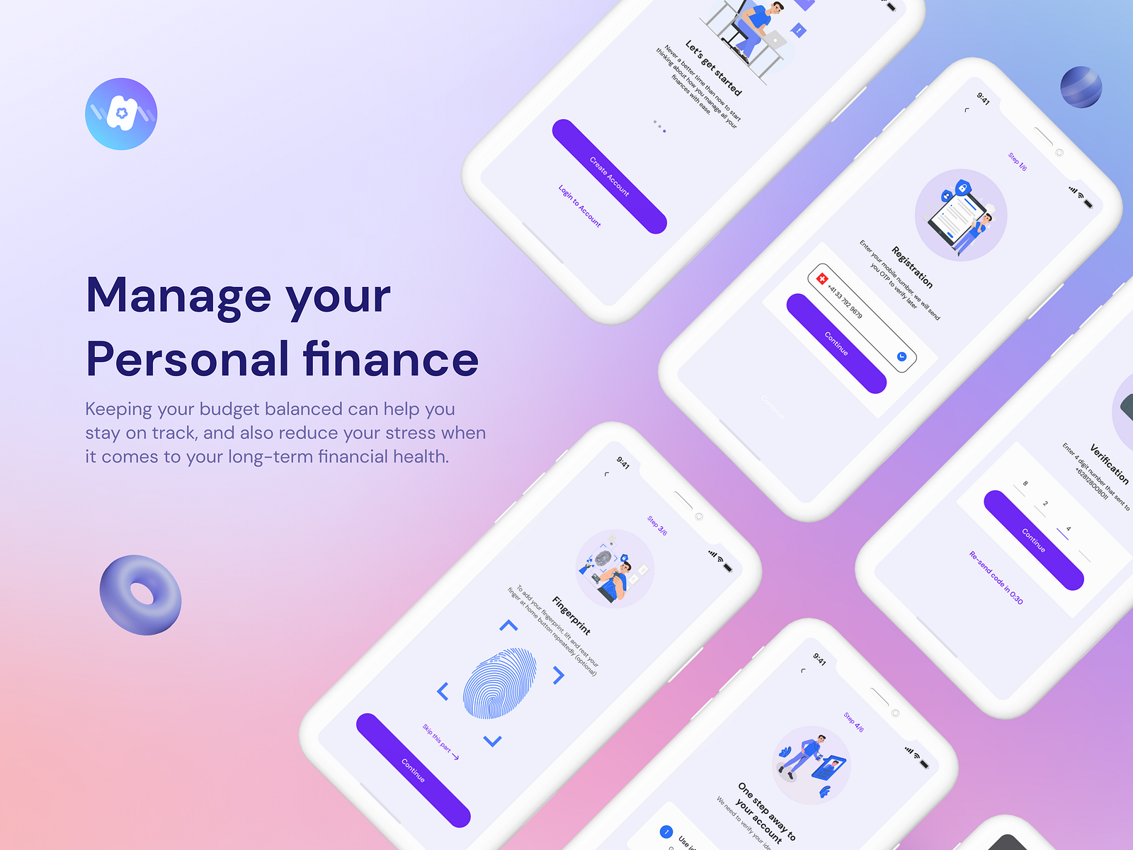 Finance Mobile App- UI UX Design by Kashfi on Dribbble