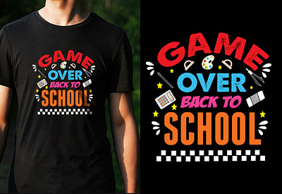 Ready to School, Game Over T-Shirt Design 90s kid t shirt designs baby t shirt design branding clothing design cool t shirt design custom t shirt design family t shirt design ideas graphic design grovvy t shirt design kids cool t shirt designs motion graphics simple t shirt design t shirt design t shirts merchandise design trendy t shirt design tshirt design tshirtdesign typography typography t shirt vintage t shirt design