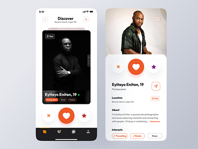 Dating App appdesign design figma ui uiux