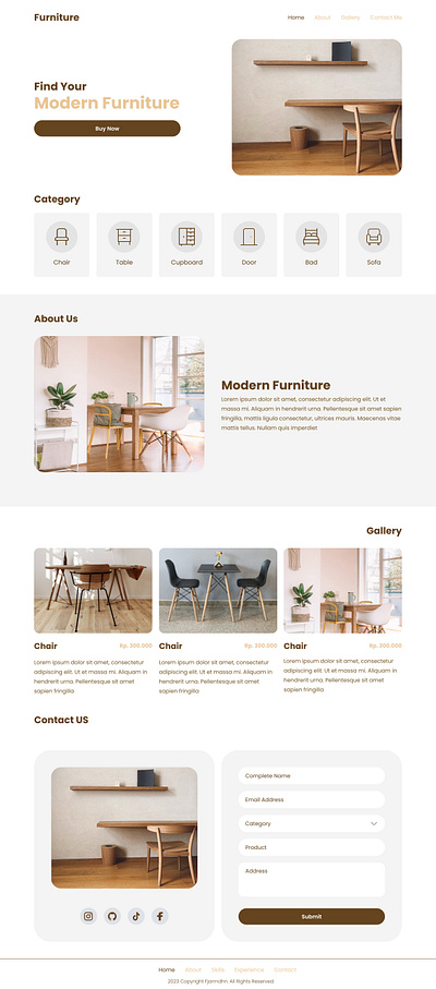 Furniture Web Design figma furniture ui uiux webdesign