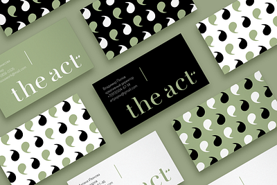 Business cards for THE ACT brand design business card figma graphic designer vector visual identity