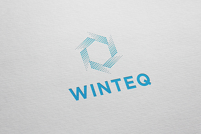 Winteq branding design flat logo minimal vector