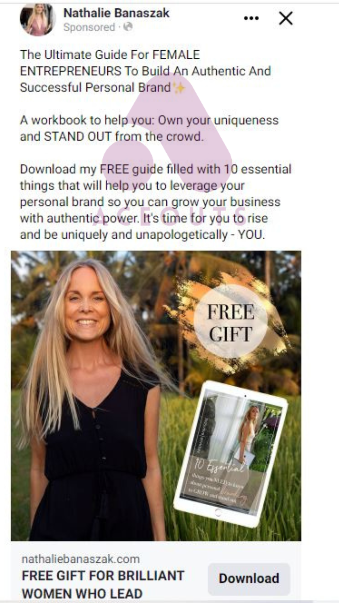 Nathalie's Facebook Leads generation advertising branding facebook ads google ads leads generation