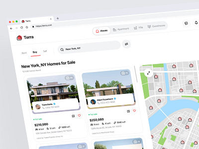 Terra - Real Estate Dashboard agent architecture building dashboard find house home rent listing product design property property app property management real estate real estate agency real estate agent real estate app real estate website ui ux web app web design