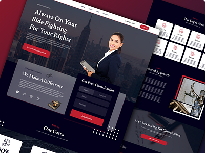 The Legal Firm Landing Page 3d advice animation attorney branding dui graphic design home page landing page lawyer legal logo modern motion graphics ui web design