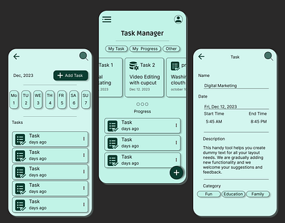 Task Management App management manager task task management ui