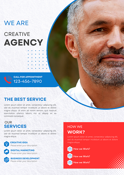 CREATIVE AGENCY FLYER branding creative agency design flyer professional template ui